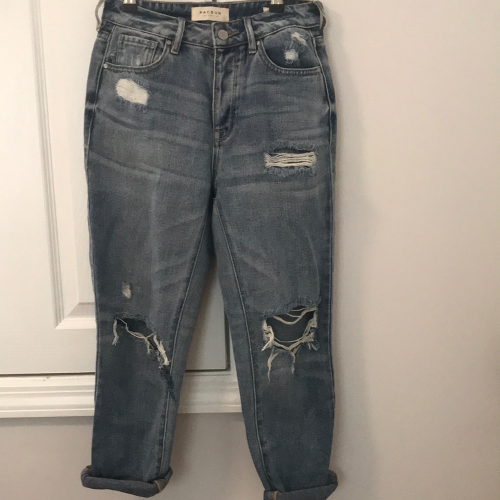Ripped mom jeans